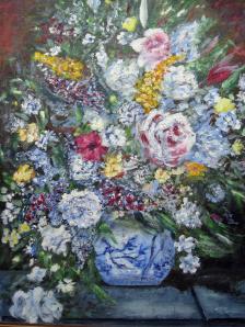 Bouquet in Delft Vase